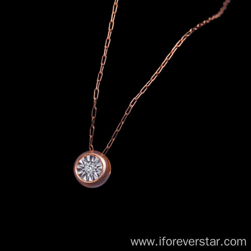 18k diamond pendant for women jewelry